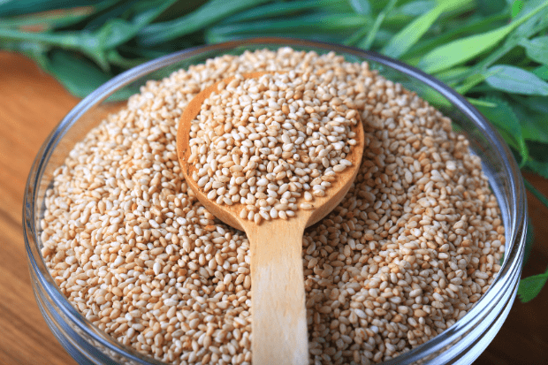 Leading Exporter & Supplier of Hulled Sesame Seeds in India | Om International